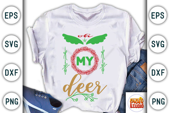 Christmas Quote Design, Oh My Deer