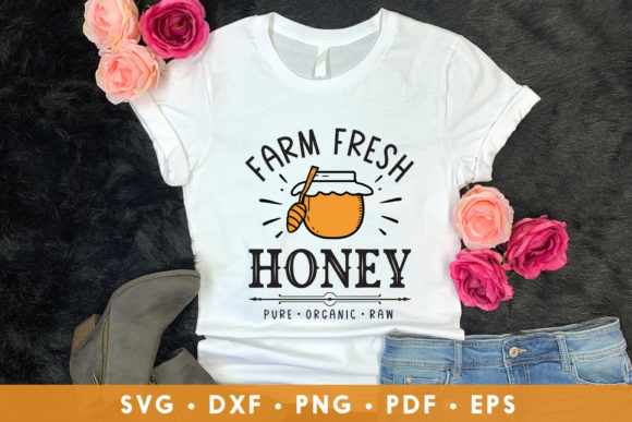 Farm Fresh Honey Bee SVG for Real Embroidery Projects