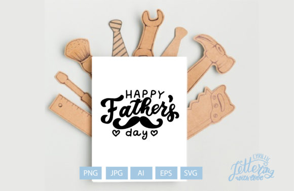 Happy Father s Day Phrase with Moustache Review