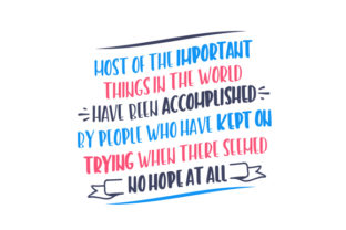 Keep Trying Quote Embroidery Design Review